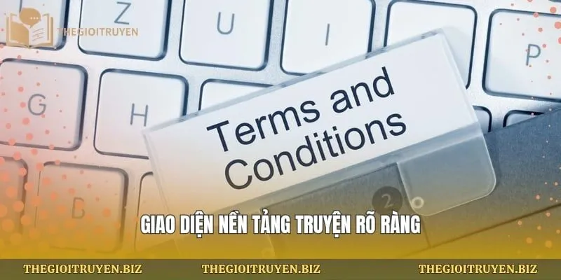 Giao diện nền tảng truyện rõ ràng